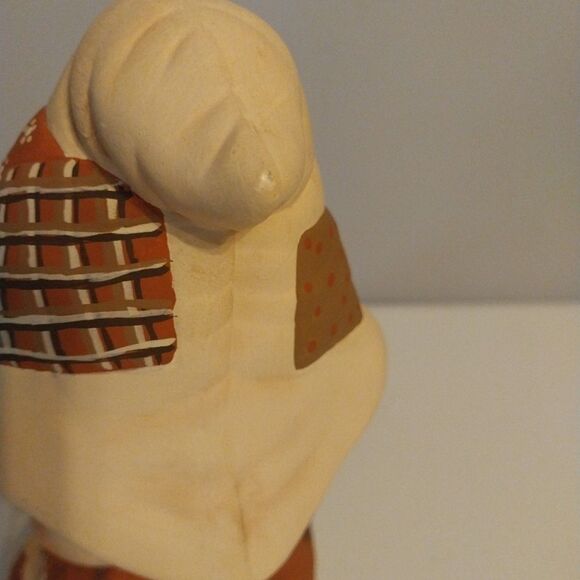 Vintage Ceramic Scarecrow Figurine Handmade Hand Painted Large Fall Harvest Cute - Picture 6 of 14